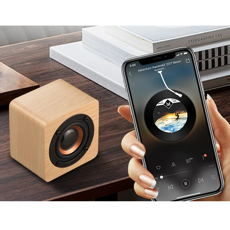 Q1 4,2 портативные беспроводные Bluetooth деревянные колонки сабвуфер музыкальная звуковая коробка для мобильного телефона/ПК