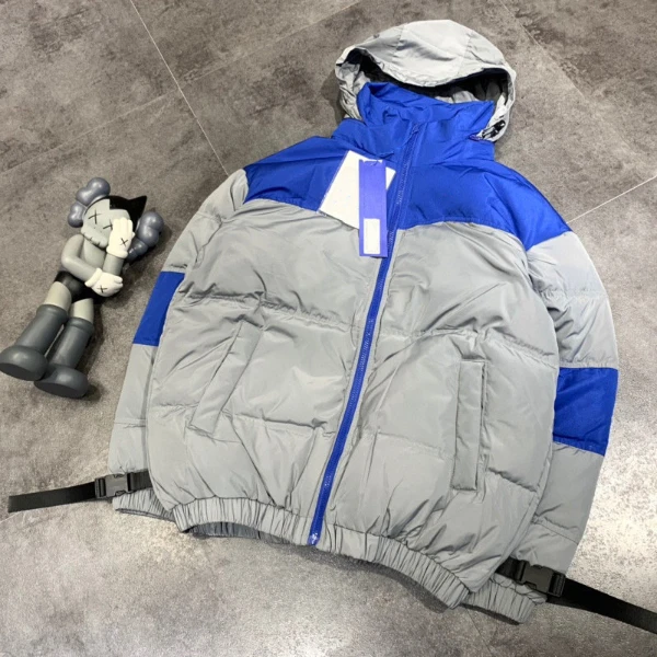 

120078 Branded Design Winter 90% Duck Down Jacket Warm Windproof Letter Collage Casual Loose Stand Collar Coats Unisex