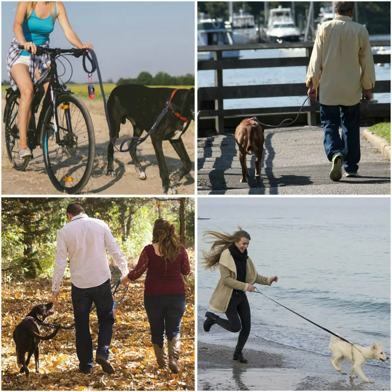 Светоотражающий Поводок для собак 2 мягких ручки 1 5 м|Поводки| |