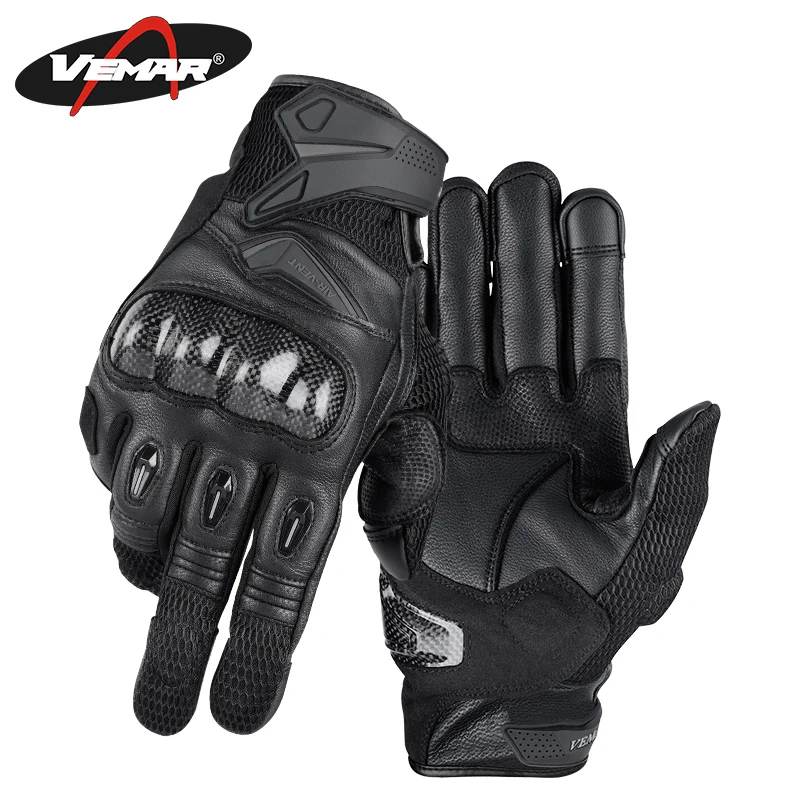 

Motorcycle drop-resistant breathable riding carbon fiber touch screen gloves cycling gloves racing off-road rider equipment