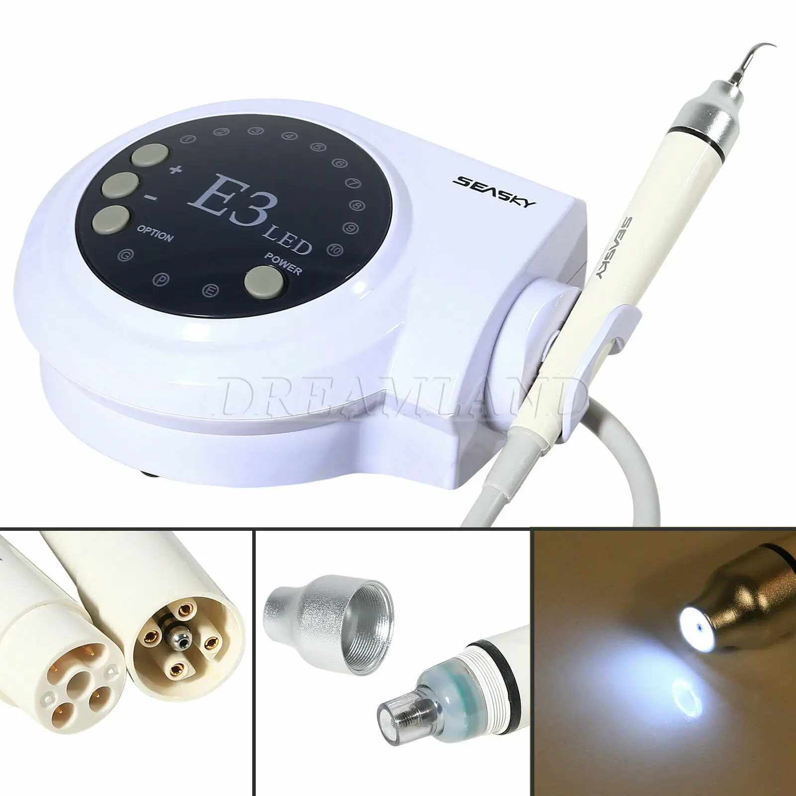 

E3L Dental LED Electric Ultrasonic Scaler with EMS Woodpecker Scaling Endo Perio Tip