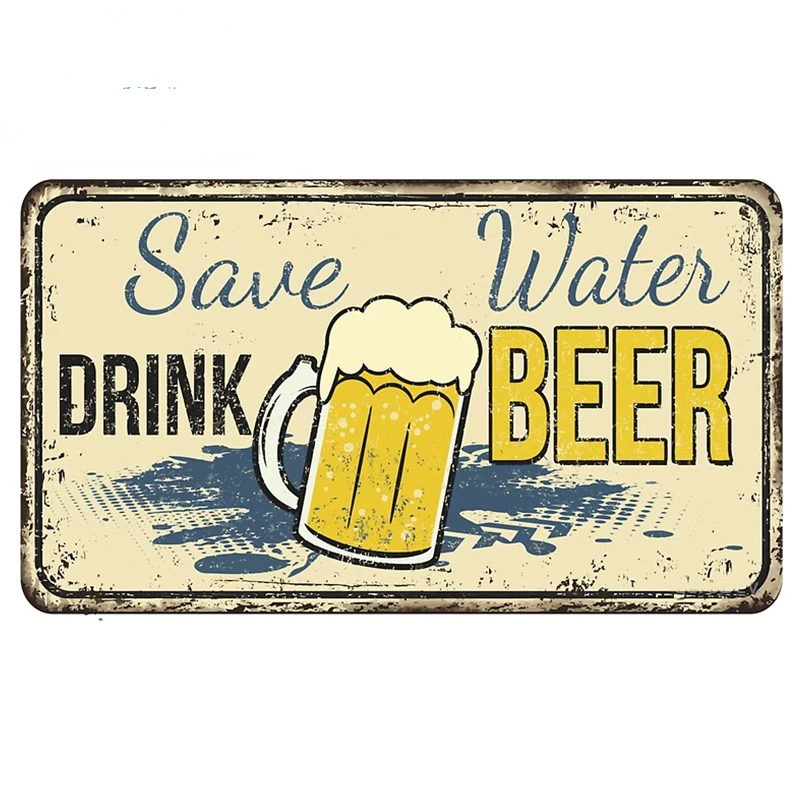 

Personality Car Sticker Save Water Drink Beer Car Sticker Air Conditioner Decal Occlusion Scratch Waterproof Decal Kk13*8cm