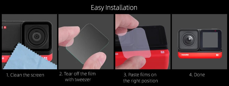 

Sunnylife Protective Film HD Tempered Glass Screen Protector For Insta360 ONE R Sports Camera Accessories