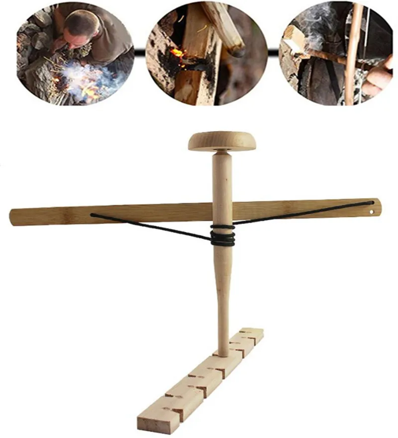 Лук сверло фрикционный огонь стартер Выживание приключение развитие обучение