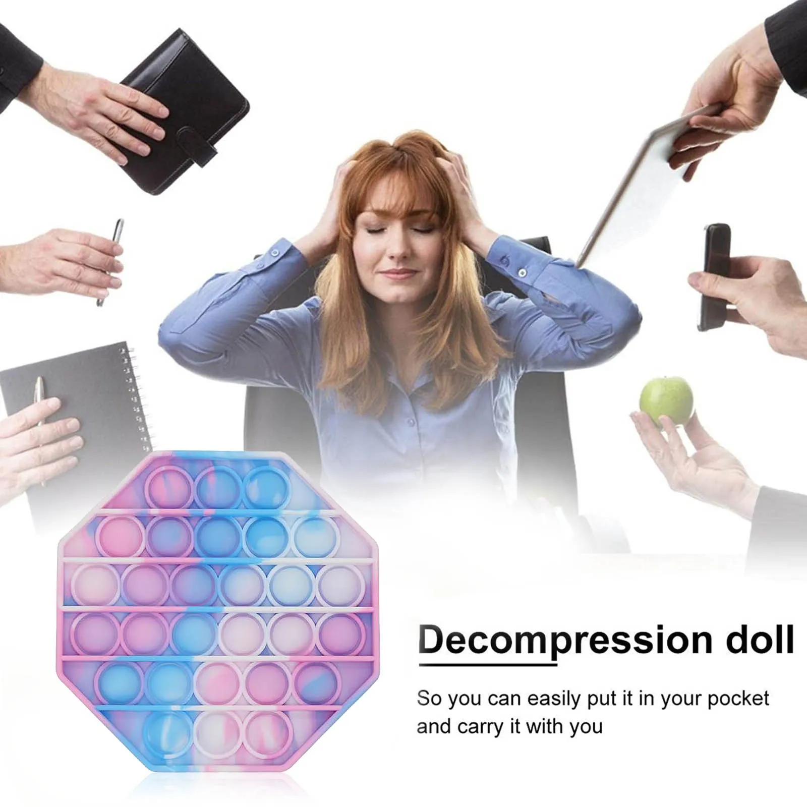 

Push Pops Bubble Sensory Toy Autism Needs Squishy Stress Reliever Toys Adult Kid Funny Anti-stress Pops It Fidget Reliver Stress