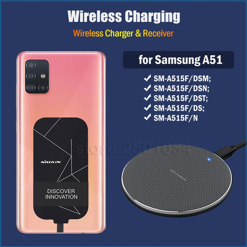 Беспроводное зарядное устройство Qi + адаптер USB Type-C для Samsung Galaxy A51 6 5 дюйма подарок