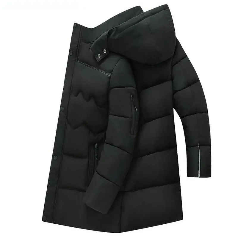 Hooded Black Men Winter Jacket 2021 New Fashion Warm Hip Hop Streetwear Man Jacket and Coat Windproof Male Parkas Winter Jacket