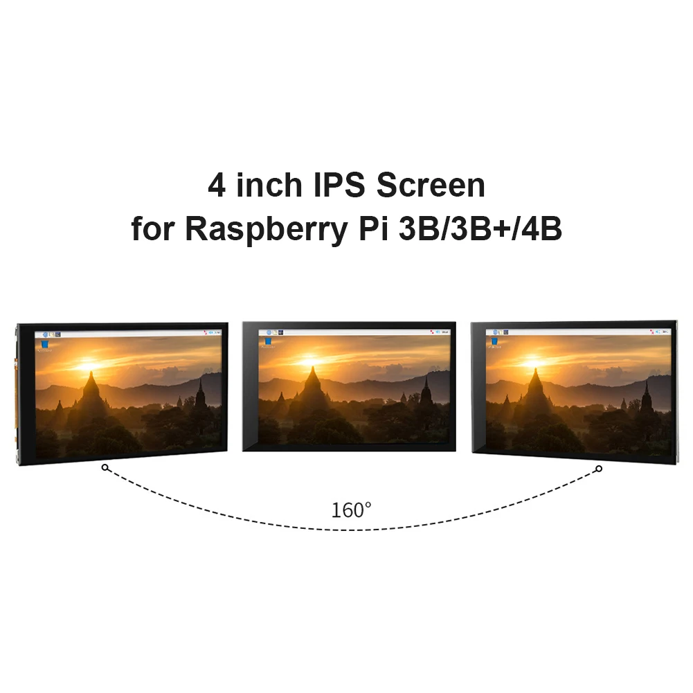 

4.0 inch IPS Portable Monitor Touch Display Screen for Raspberry Pi 3B 3B 4B Display Capacitive Touch Screen Support