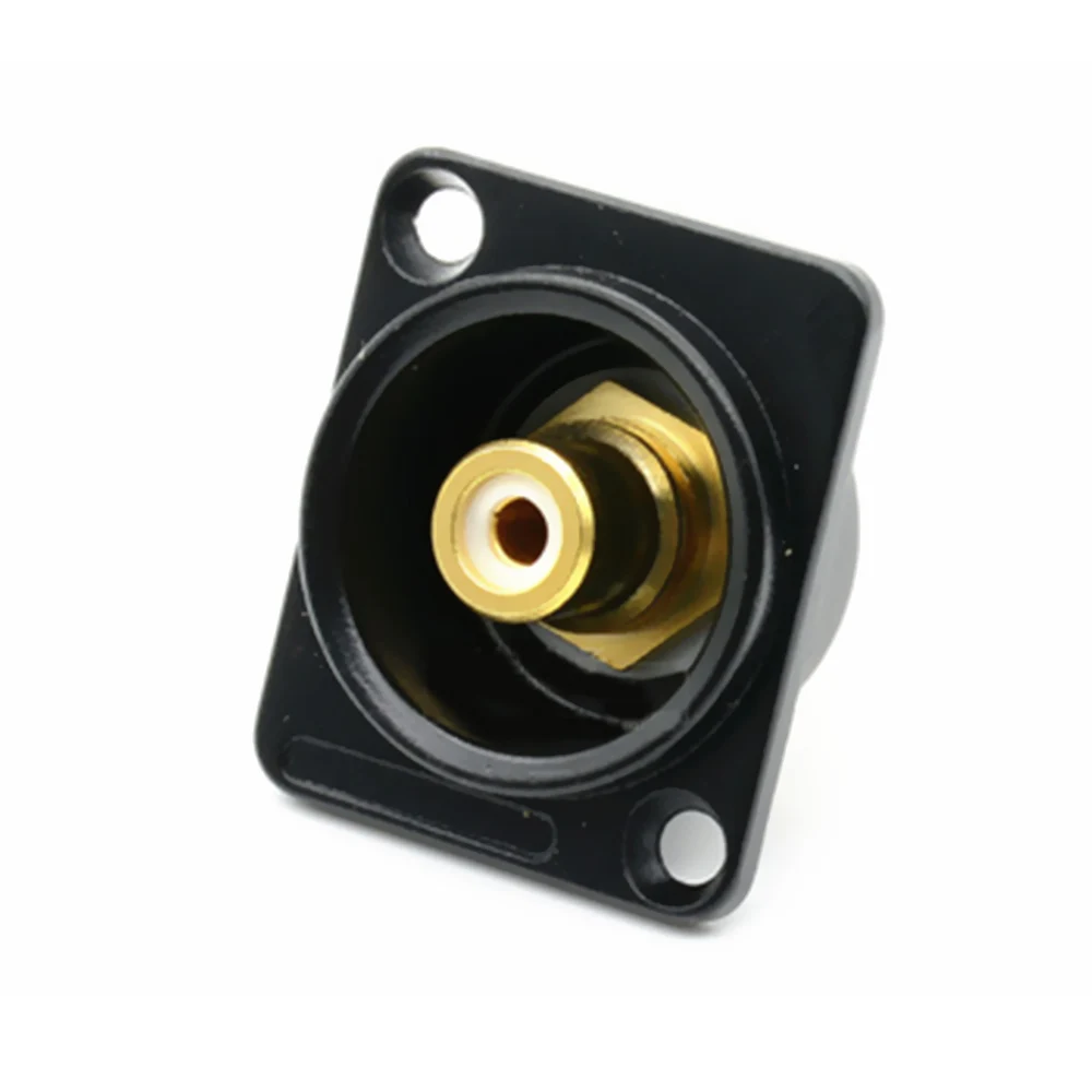 

RCA D Type Female Panel Mount Chassis Socket Connector Black Female Socket