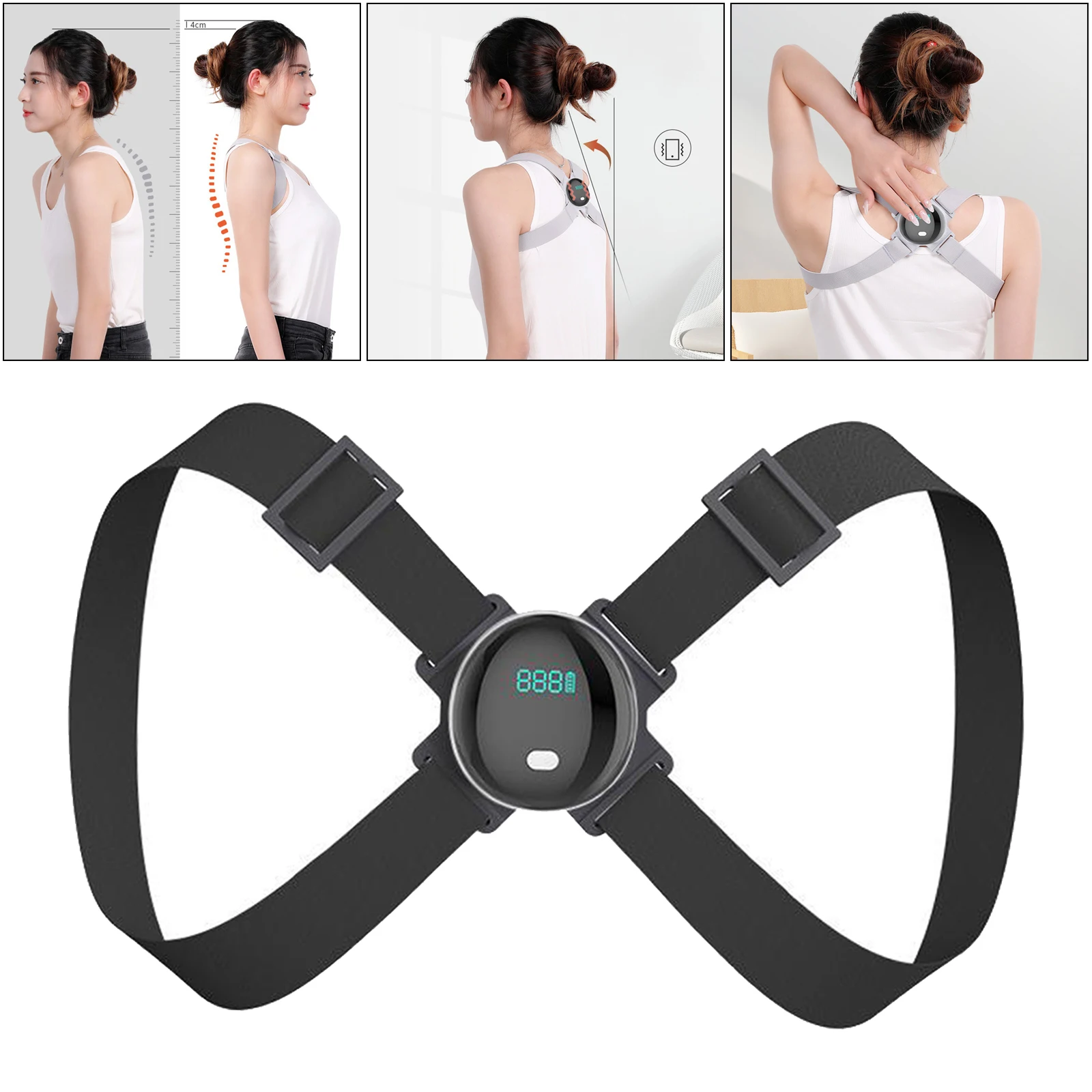 

Posture Corrector for Spinal ment Adjustable Upper Back Brace Universal