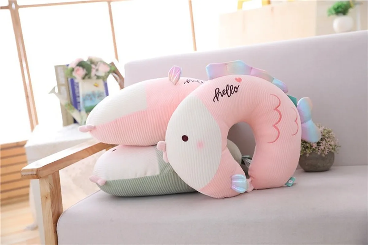 Новинка 2019 u-образная Подушка милая цветная рыбка подушка для шеи плюшевая офиса