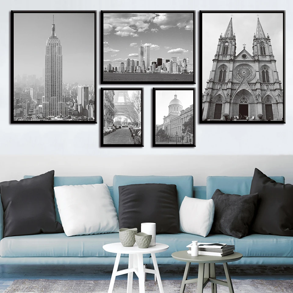 Северный плакат 24 Стиль Лондон Нью-Йорк Париж Барселона Италия Художественная