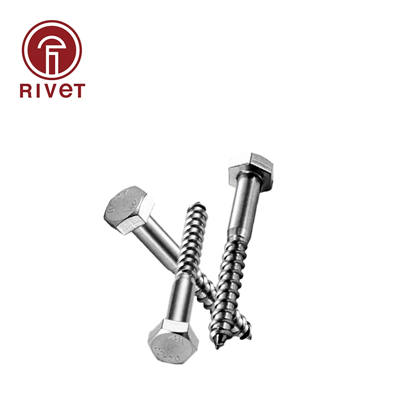Самонарезающие винты с шестигранной головкой, из нержавеющей стали, M6 M8 M10 M12 GB102, 20/50/100 шт., A2-70, 304