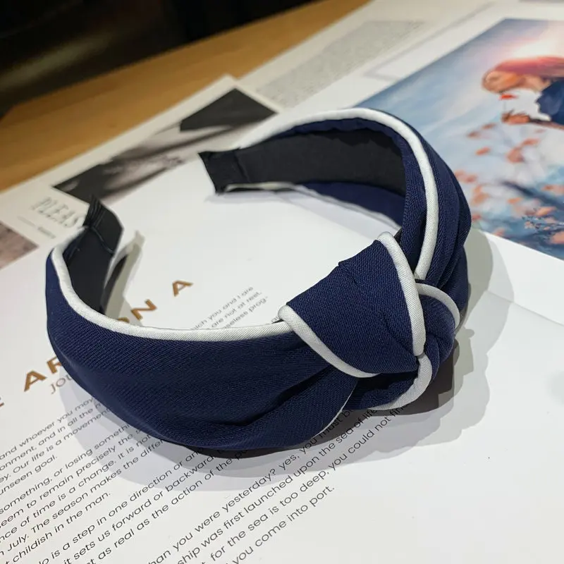 

Risyh New Korean version of the headband wide-brimmed simple fabric headband hair accessories knotted face wash hair accessories