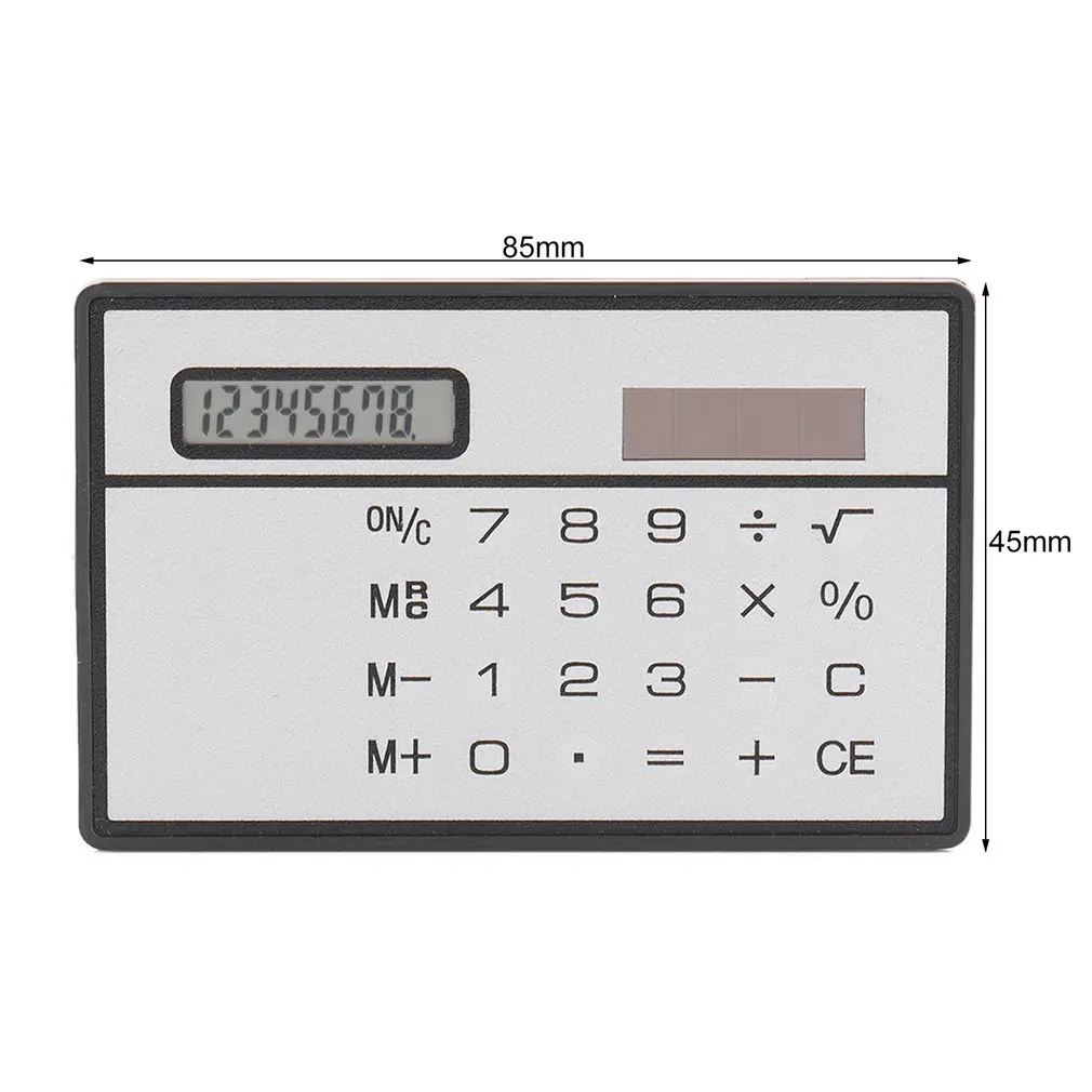 

8 Digit Ultra Thin Solar Power Calculator with Touch Screen Credit Card Design Portable Mini Calculator for Business School