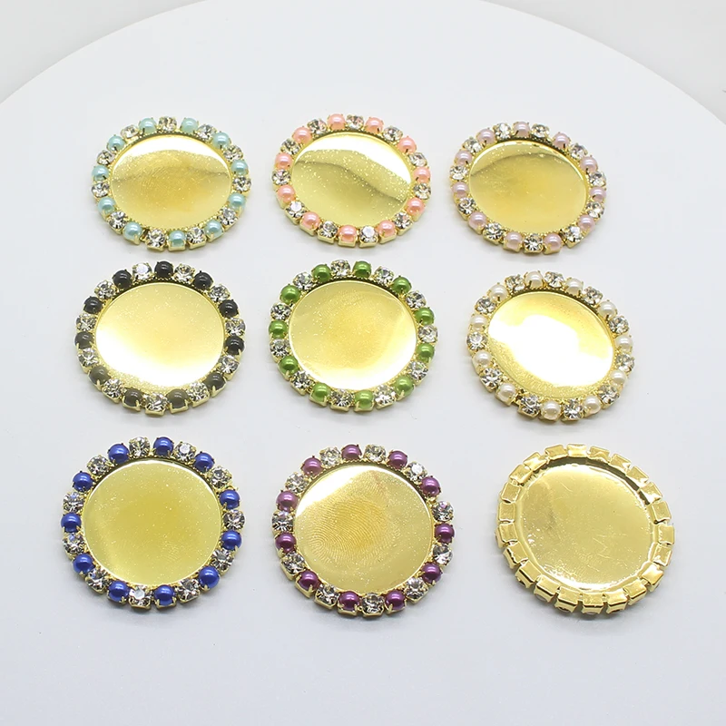 10 шт. маленького размера круглой формы с диаметром 32 мм Круглый Груша Стразы