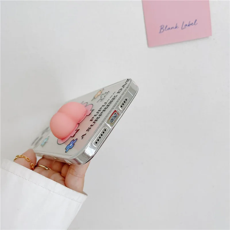 Милый 3D устройства для снятия стресса Чехол мобильного телефона iPhone 12 Pro MAX 11 X XR XS 7