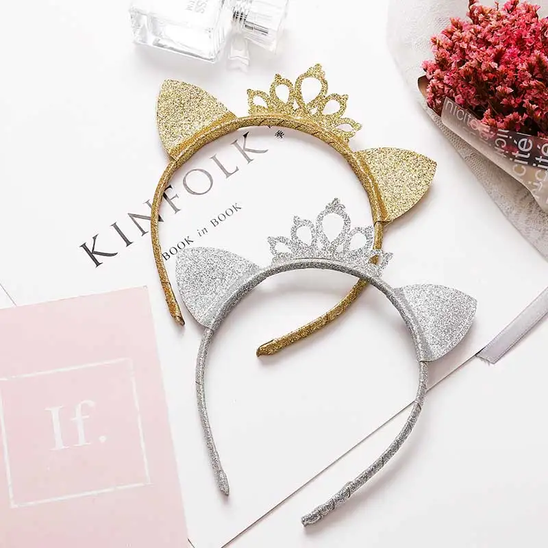 Милые девочки Корона ободки с единорогами Детские головные повязки фото