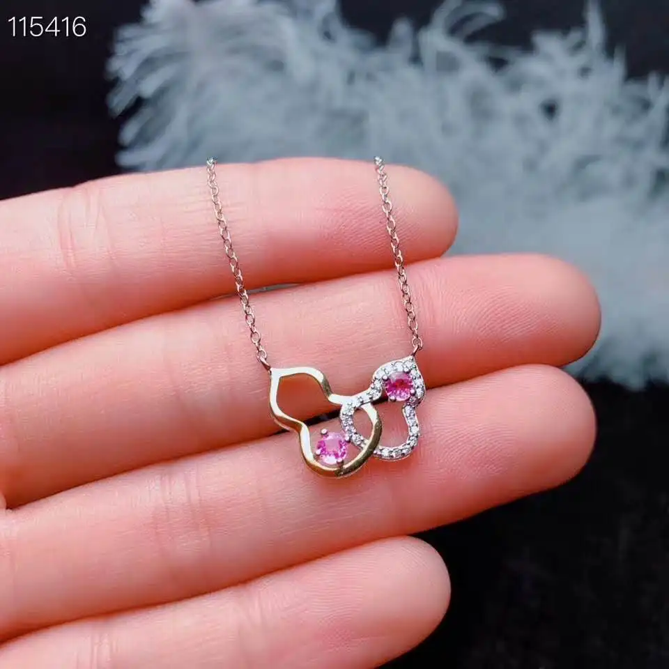 Ожерелье из натурального цейлонского розового сапфира Шри-Ланка ювелирные