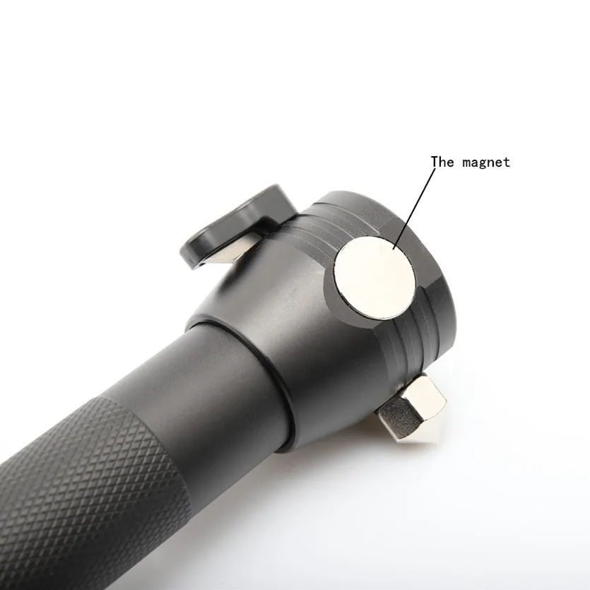 Online Solar LED Flashlight 9-In-1 Multi-Fungsi Keselamatan Hammer Senter Usb Built-In Baterai Dengan Magnet Kelangsungan Hidup Alat Darurat