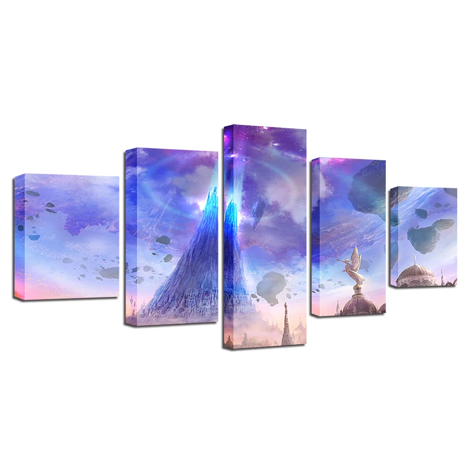 Картины на холсте домашний декор HD принты 5 шт. светильники ангелов Aion плавающие