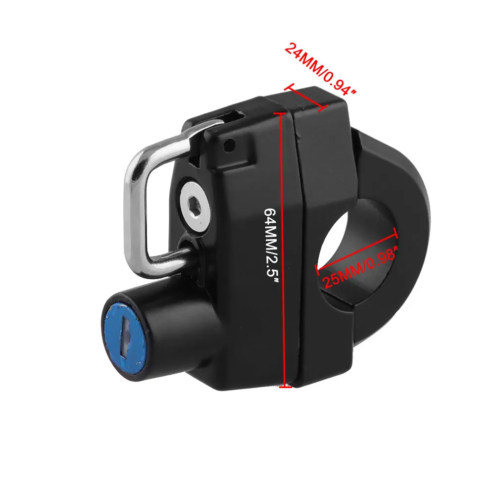 

Carbman Motorcycle Helmet Lock Key Handlebar Padlock 25mm Handlebars For H&D XL 883 1200