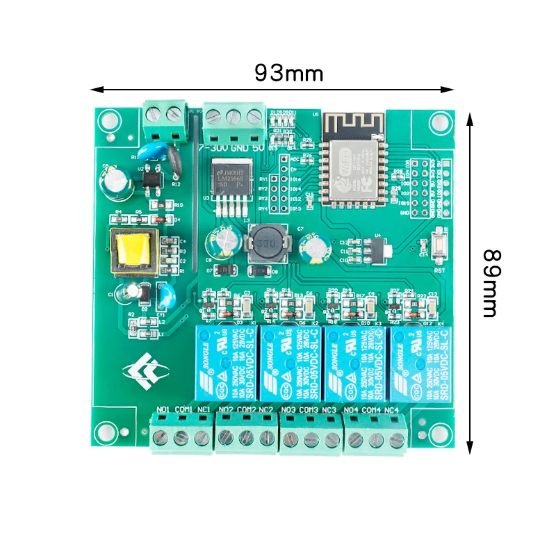 Беспроводной Wi-Fi релейный модуль ESP8266 2/4/8 каналов Стандартная плата для