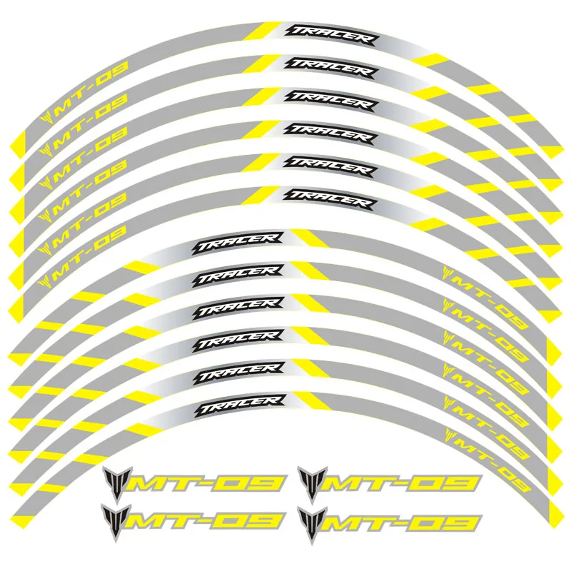 

Наклейки на внешний обод мотоцикла, пленка на колесах, светоотражающие наклейки, наклейка для украшения шин для YAMAHA MT-09 MT09 mt 09