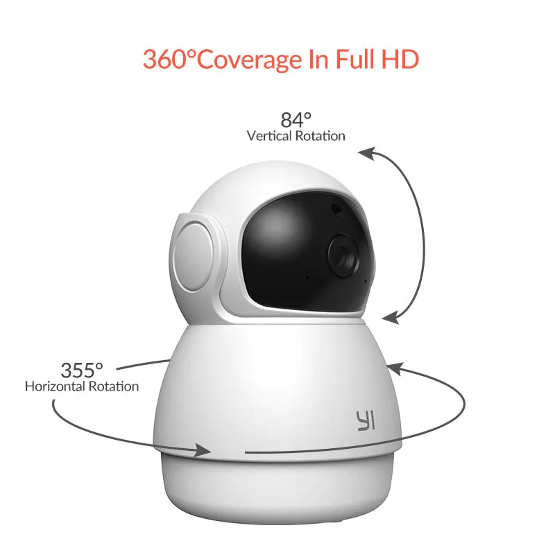 Купольная IP-камера YI с датчиком движения и плача 1080p Wi-Fi | Безопасность защита