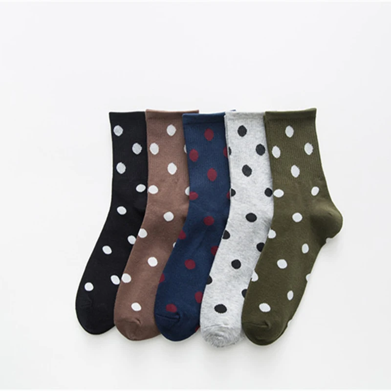 Женские носки в мелкий горошек стиле Харадзюку модные милые женские осень зима