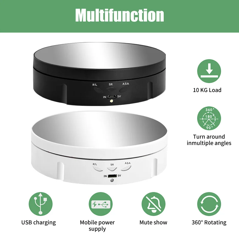 Умная вращающаяся подставка для дисплея 360 градусов USB зеркало/Матовый