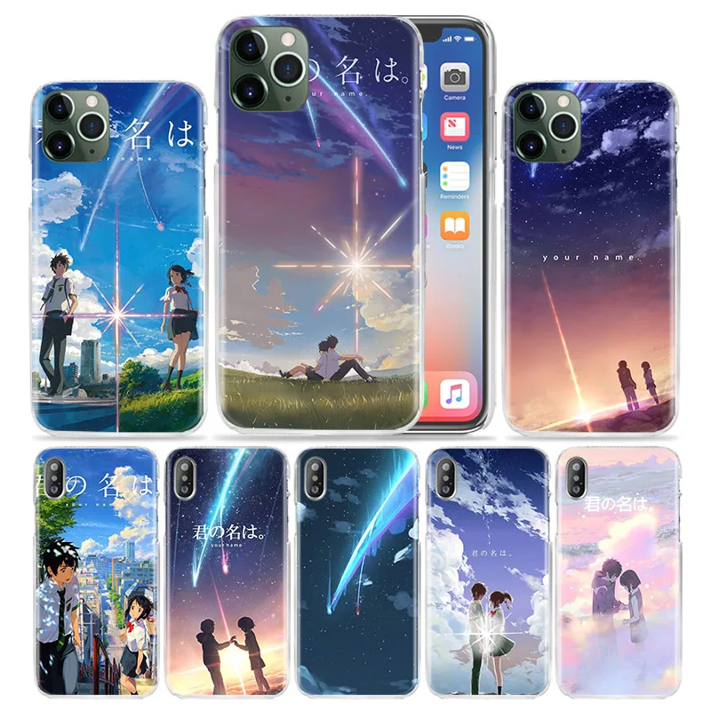 

Anime Your Name Kimi no Na wa Case for Apple iPhone 12 11 Pro XS Max XR X 7 8 6 6S Plus 5 SE 5S Hard Plastic Phone Coque Cover