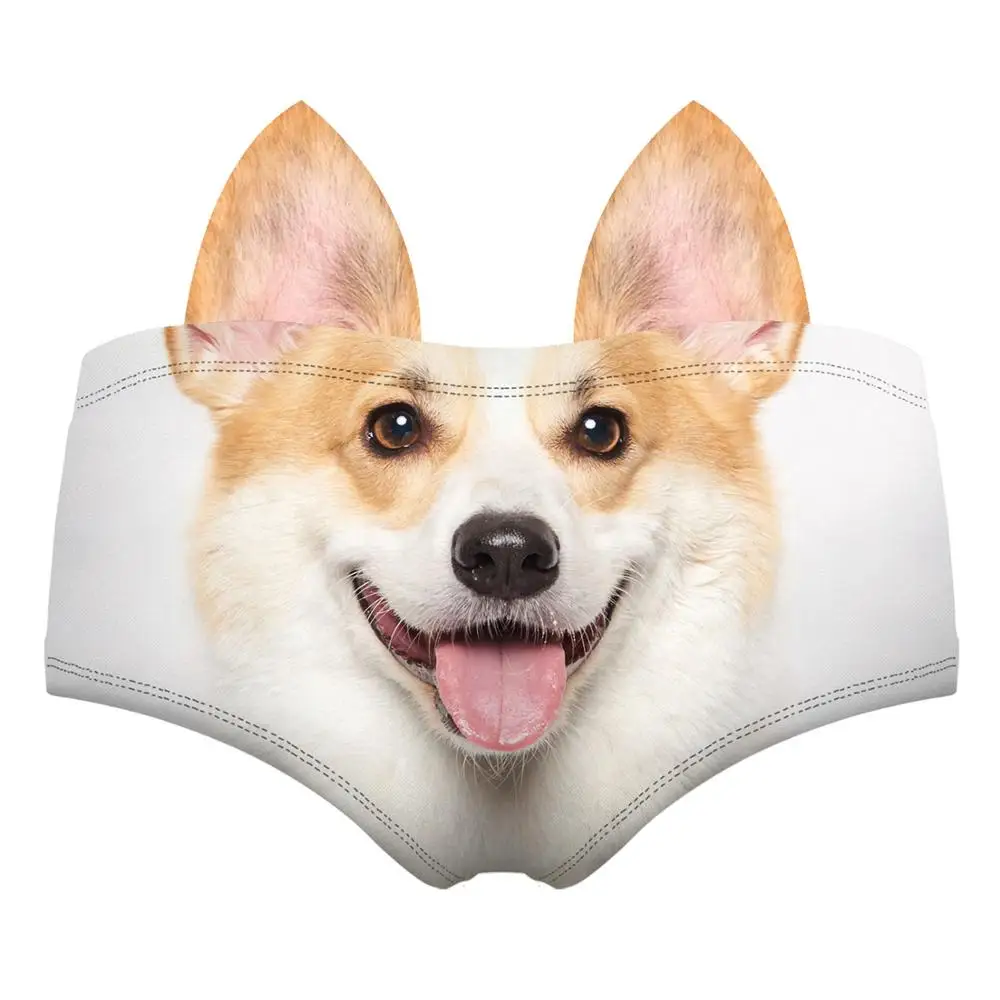 Женские сексуальные трусы с 3D животным котом собакой жирафом лисой Свинкой милое