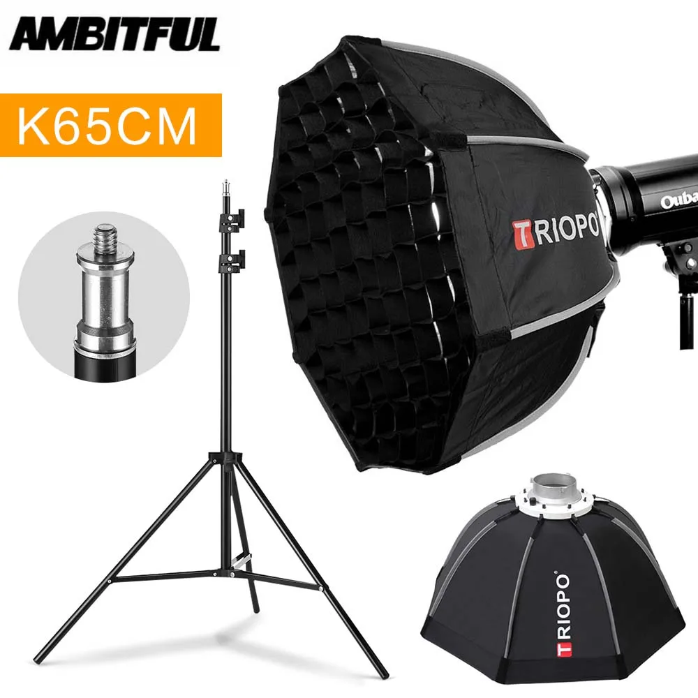 Софтбокс Triopo K65 65 см восьмиугольный Зонт с креплением уличная Мягкая коробка +