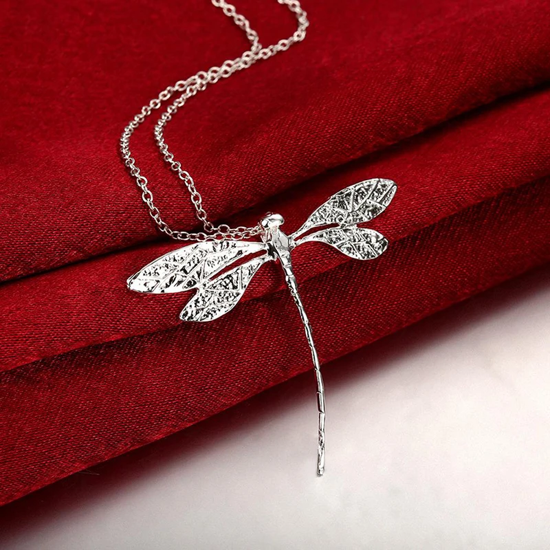 Fashion Necklace Silver Creative Dragonfly Woman Romantic Anniversary Party Gift Trend Jewelry 2021 | Украшения и аксессуары