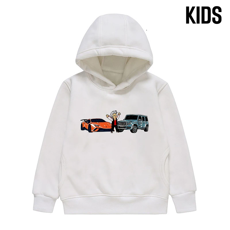 

Kid's Merch A4 Gelik & Lamba Hoodie Spring Autumn Children Thicked Print Hooded Sweatshirts Casual Family Clothes Pullover Tops