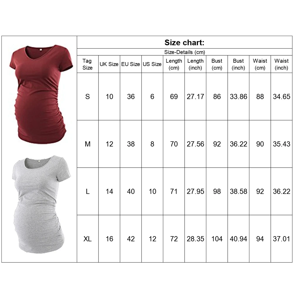 2020 летняя футболка для беременных топы Одежда однотонная элегантная женская