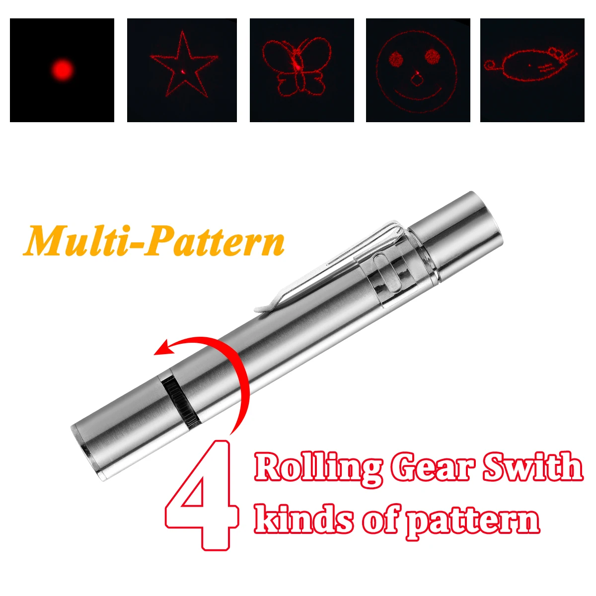

1PC Mini red laser pointer USB rechargeable 3 in 1 Cat playing laser pointer with mini mouse gift