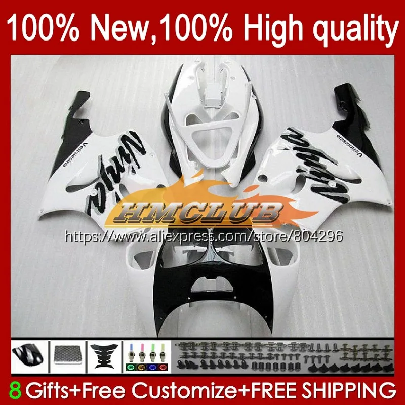 

Комплект Bodys для KAWASAKI ZX7R ZX-750 ZX 7R 96 97 98 99 00 01 02 03 79No.21 ZX-7R ZX750 ZX 750 7 R 1996 Белый Черный 2003 обтекатели