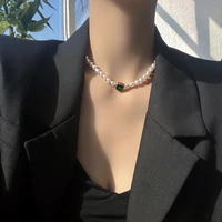 2021 korean retro style pearl necklace fashion womens neck chain small fresh clavicle chain jewelry for women free shipping