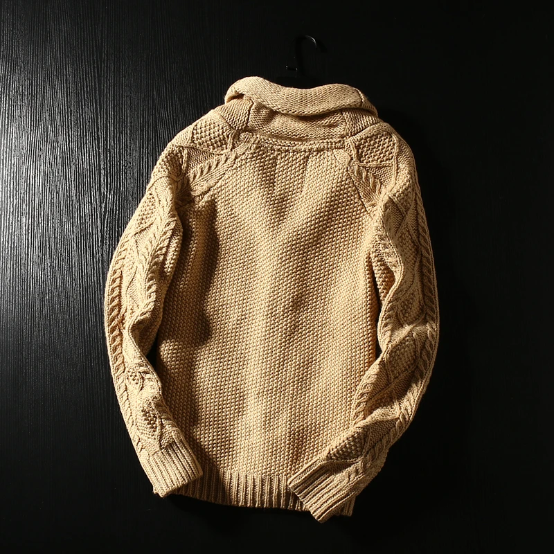 Мужской вязаный свитер с рукавом реглан однобортный модный шерстяной кардиган