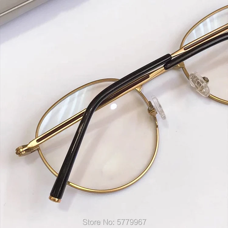 B Titanium Glasses Frame Women Retro Round Prescription Eyeglasses Vintage Myopia Optical Amber EyeGlasses for Men | Аксессуары для