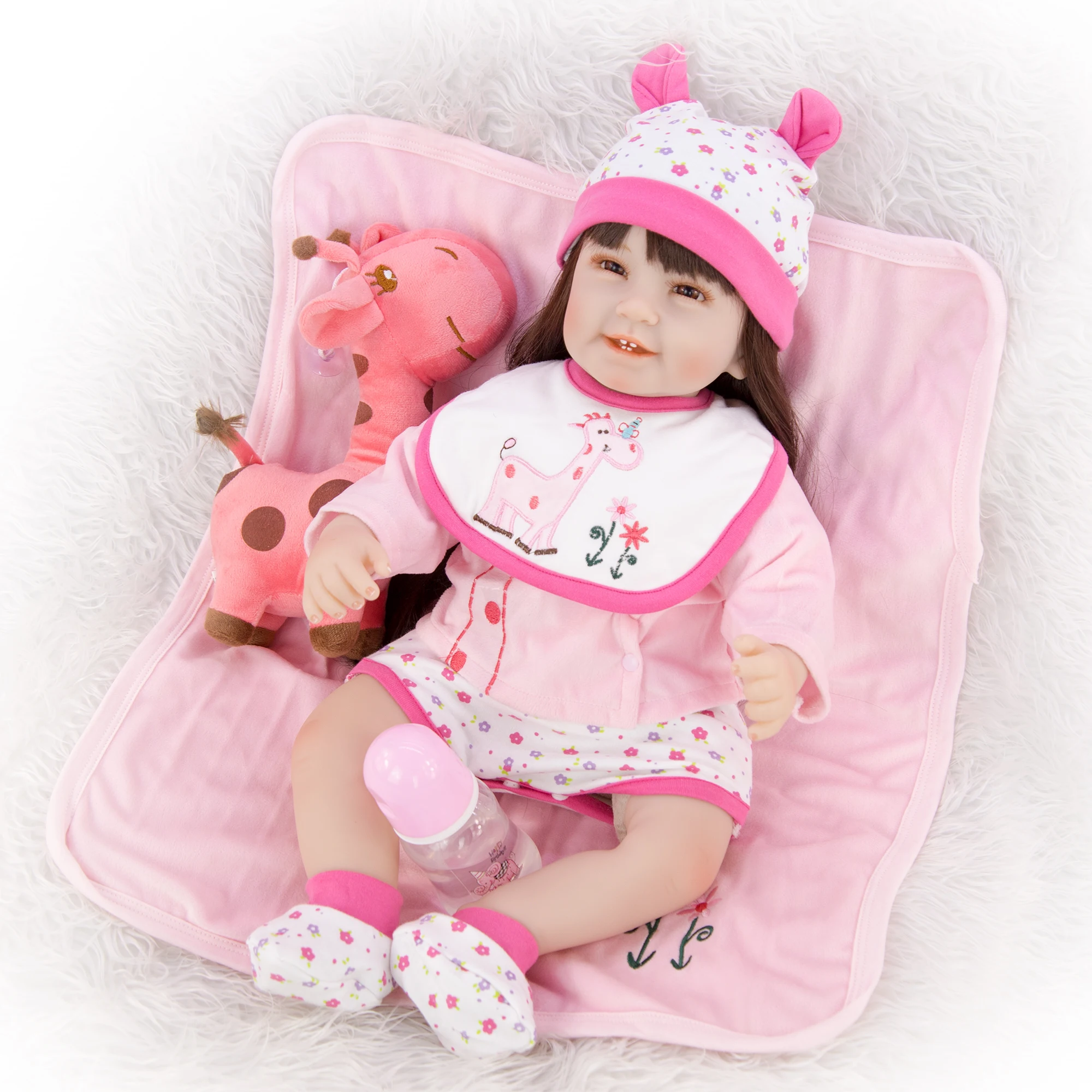 Кукла реборн KEIUMI специальная кукла младенец с улыбающимся лицом 22 дюйма 55 см