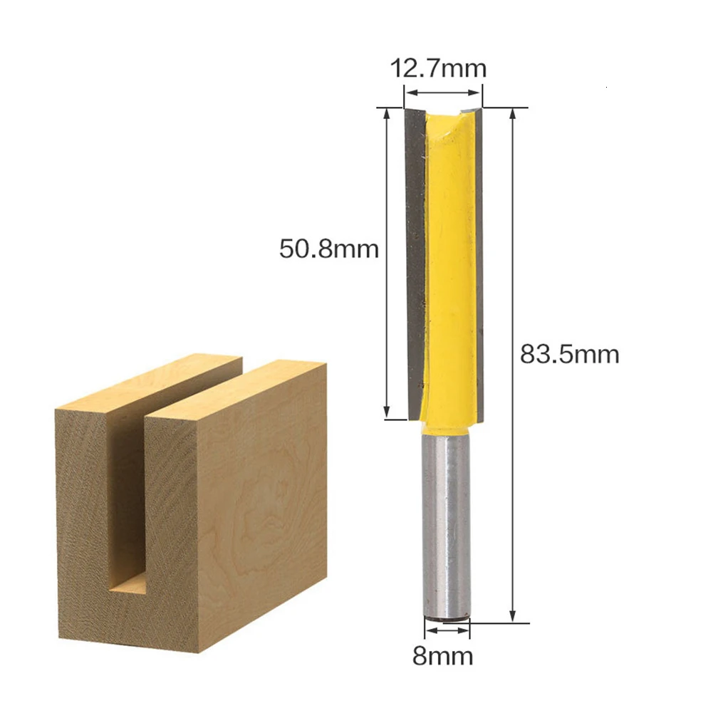 8 мм хвостовик Экстра длинная заподлицо Удлиненный прямой фрезерный станок DIY
