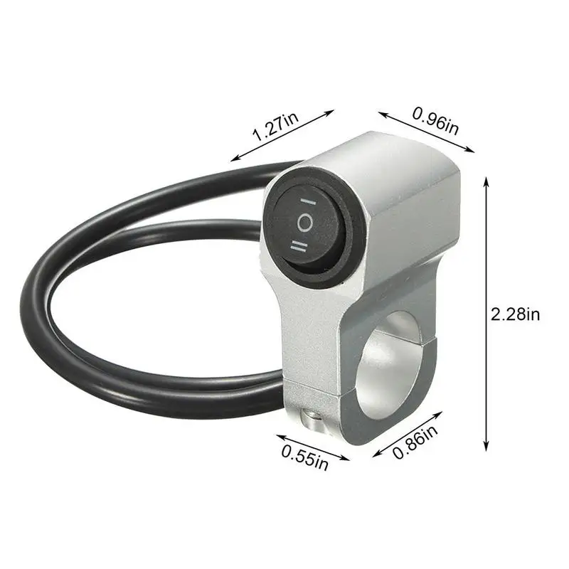 

Aluminum Three Gear LED Headlight Switch 22mm 10A Motorcycle Handlebar Headlight Fog Spot Light ON-OFF Switch