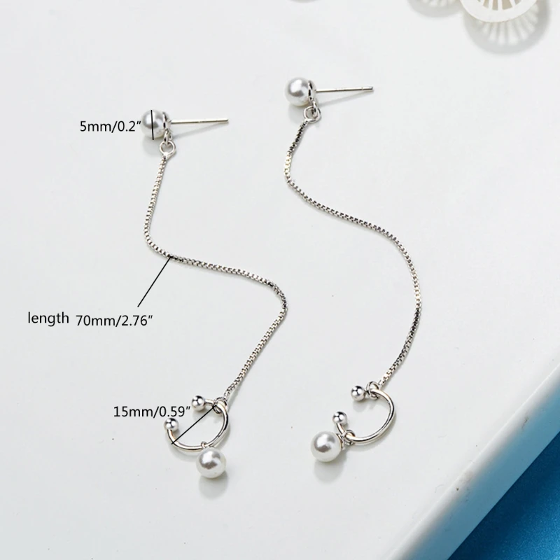 Pearl Dangle Earrings U Shape 1 Pair Net Red Personality One-piece Ears Ear-rings | Украшения и аксессуары