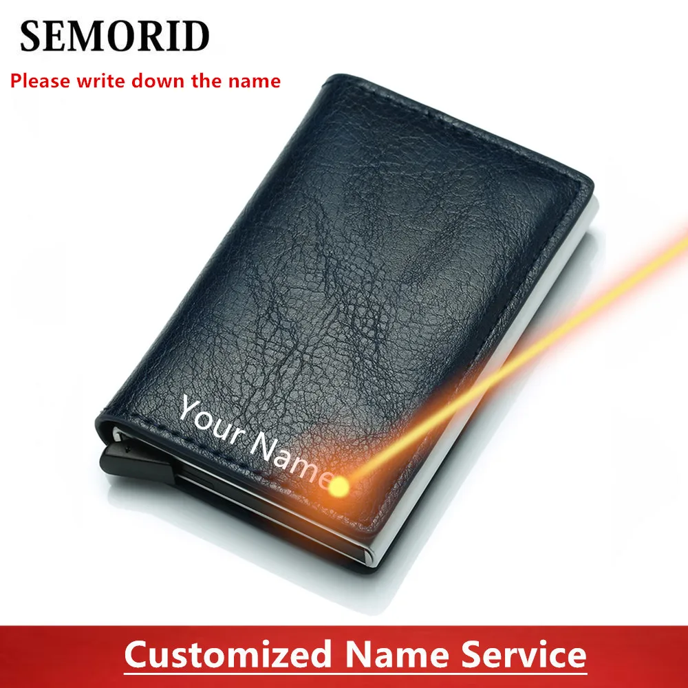 Держатель для карт SEMORID с технологией Rfid мужские кошельки сумка денег Мужской