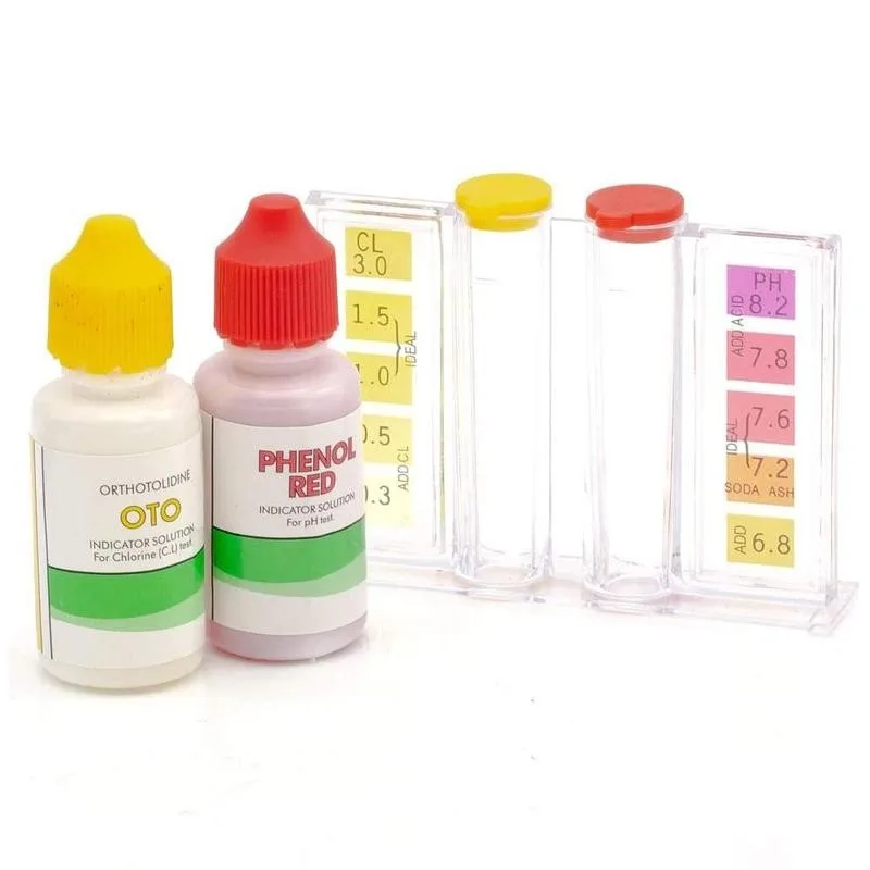 

1set Swimming Pool Special Test Kit Accessories PH Inspection Test Box Water Quality Liquid Water Component Chlorine Q3A5
