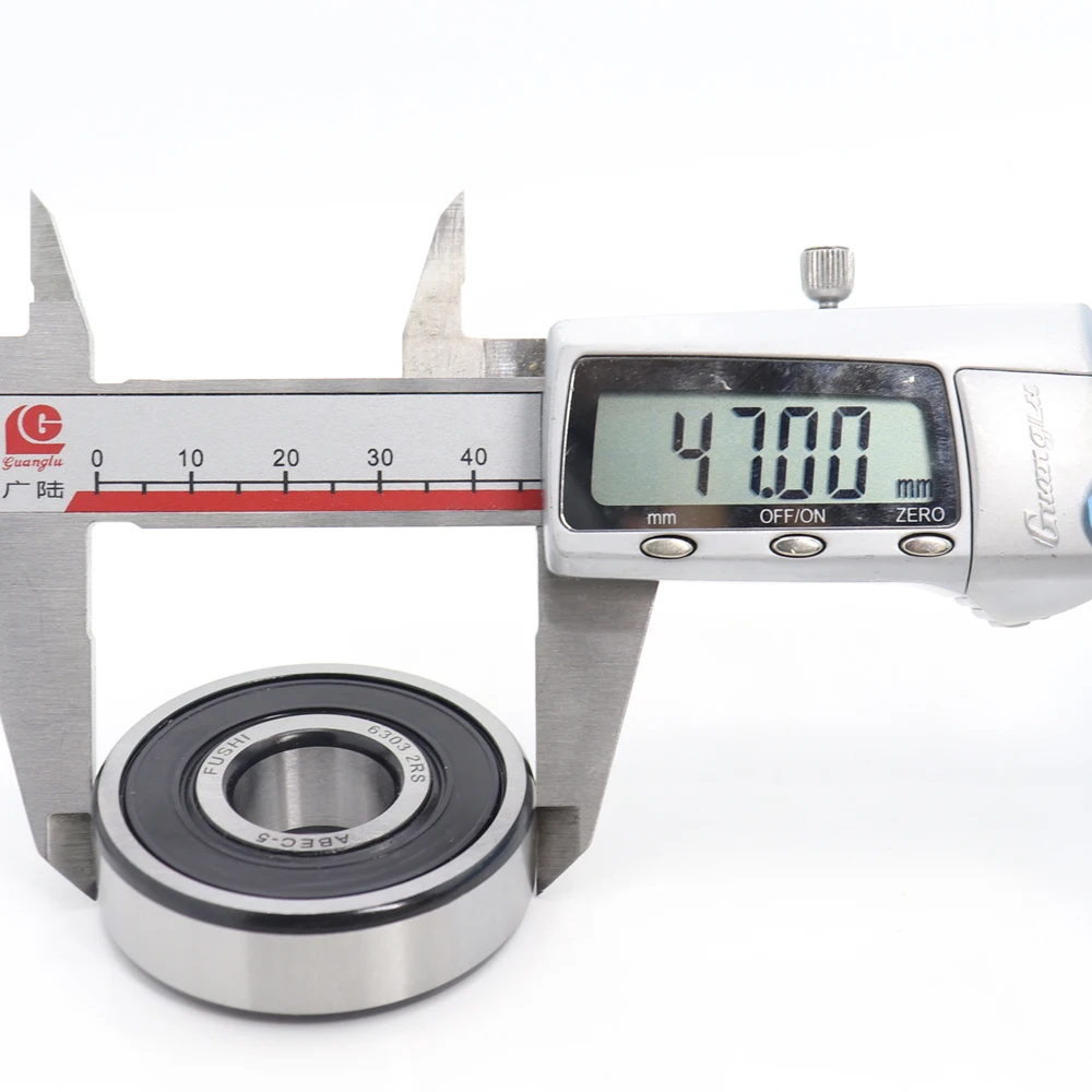 6303RS подшипник ABEC 5 (2 шт.) 17*47*14 мм Глубокий паз 6303 2RS шарикоподшипники 6303RZ 180303 RZ RS EMQ