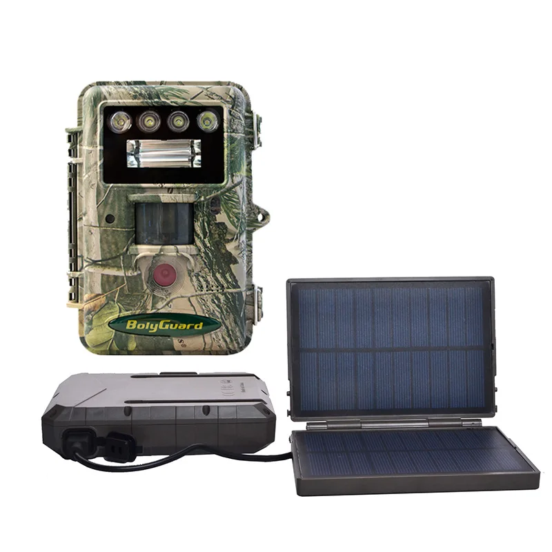 

Boly Solar Panel Hunting Cameras 36MP 1080P White Flash LED Trail Cameras Color Pic and Video At Night Sound Recording